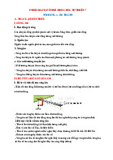 Bài tập hè Khoa học tự nhiên lớp 7 Chủ đề 4