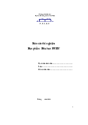 Báo cáo thí nghiệm Học phần: Hóa học PFIEVT - Hóa đại cương | Đại học Bách Khoa, Đại học Đà Nẵng