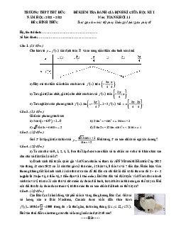 Đề thi giữa HK1 Toán 11 năm 2022 – 2023 trường THPT Thủ Đức – TP HCM