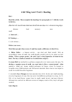 Giải Tiếng Anh 8 Unit 2: Reading | Friends Plus