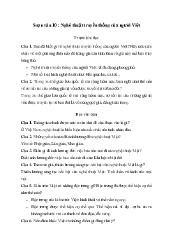 Soạn bài Nghệ thuật truyền thống của người Việt - Kết nối tri thức Ngữ văn lớp 10