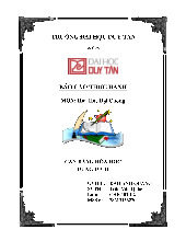 Báo cáo thực hành: Cân bằng hóa học & dung dịch môn Hóa học đại cương | Trường Đại học Duy Tân