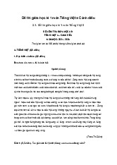 Đề thi giữa học kì 1 môn Tiếng Việt 5 Cánh diều