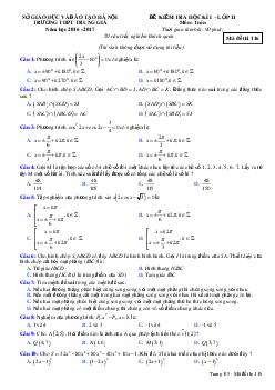 Đề thi HK1 Toán 11 năm học 2016 – 2017 trường THPT Trung Giã – Hà Nội