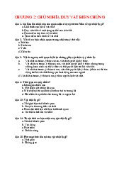 Câu hỏi trắc nghiệm Chương 2 Triết học Mác - Lênin | Trường Đại học Tài chính - Kế toán