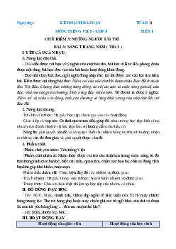 Giáo án Tiếng Việt lớp 4 Tuần 11 | Chân trời sáng tạo