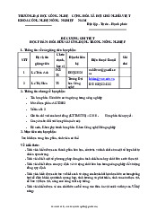 Hóa hữu cơ ứng dụng trong nông nghiệp- Trường Đại học Ngoại ngữ- Đại học Quốc gia Hà Nội