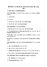 Đề thi học kỳ 2 môn Giáo dục công dân lớp 8 năm học 2024 - 2025 - Đề số 1 | Bộ sách Cánh diều