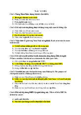 Đề 128 câu trắc nghiệm BigData và đáp án| Môn Lưu trữ và xử lý dữ liệu lớn| Trường Đại học Bách Khoa Hà Nội
