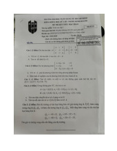 Đề thi cuối kỳ học phần Toán cao cấp 1 năm 2024 - 2025 | Đại học ngân hàng Thành phố Hồ Chí Minh