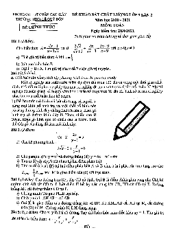 Đề khảo sát Toán 9 lần 2 năm 2020 – 2021 trường THCS Lê Quý Đôn – Hà Nội