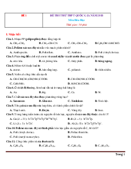 TOP 15 đề thi thử THPT Quốc Gia năm 2018 môn hóa học (có lời giải)