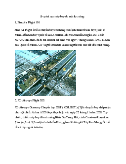 Tài liệu tham khảo "9 vụ tai nạn máy bay do mất lực nâng"