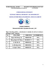 Scheduling problem - schedule orders to minimize the total cost of delay in production systems | Báo cáo học phần Deterministic Models in Operations Research | Trường Đại học Quốc tế, Đại học Quốc gia Thành phố Hồ Chí Minh