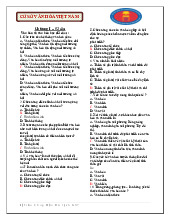 Câu hỏi trắc nghiệm ôn tập môn Cơ sở văn hóa Việt Nam | Học viện Phụ nữ Việt Nam