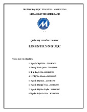 Quản trị chuỗi cung ứng - bai tap Môn Quản trị chuỗi cung ứng | Trường Đại học Tài chính - Marketing