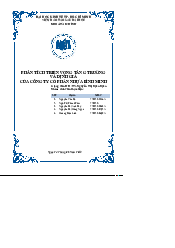 Phân Tich Nhựa Binh Minh - Quản trị kinh doanh | Trường Đại học Kinh tế, Đại học Huế