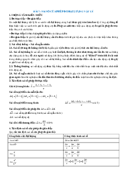 Lý thuyết và trắc nghiệm bài Sai số của phép đo đại lượng Vật lí 10 có lời giải và đáp án