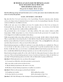 Đề thi thử THPT QG Tiếng Anh năm 2022 Chuyên Hà Giang có lời giải chi tiết và đáp án-Lần 2