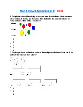 Toán Tiếng Anh  Kangaroo Lớp 5 - Số 01