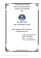 Tiểu luận Giao tiếp Đa Văn hóa_ Khám Phá Văn Hóa Nhật Bản môn Văn hiến Việt Nam - Trường Đại học Văn Hiến.
