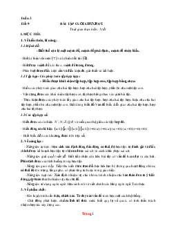 Giáo án Toán 10 Kết nối tri thức tuần 3