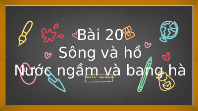 Bài 20: Sông và hồ. Nước ngầm và băng hà | Bài giảng PowerPoint Địa Lí 6 | Kết nối tri thức