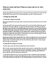 Năng lực pháp luật là gì_ Năng lực pháp luật của cá nhân, pháp nhân