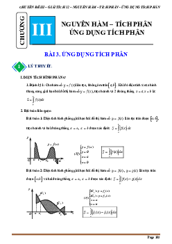 Tài liệu chuyên đề ứng dụng của tích phân trong hình học Toán 12