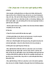 Nghị luận xã hội về việc chọn nghề nghiệp trong tương lai | Văn mẫu 12