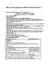 Giáo án Công nghệ lớp 4 Kết nối tri thức