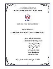 Tiểu luận cuối kỳ INSO321005: Vấn đề Bất bình đẳng giới trong XH hôm nay