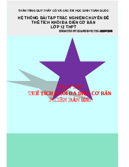 Toàn tập thể tích khối đa diện cơ bản