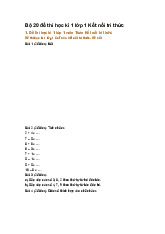 Bộ 20 đề thi học kì 1 lớp 1 Kết nối tri thức