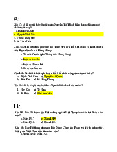 Trắc nghiệm môn tư tưởng Hồ Chí Minh - trường Đại học Kinh tế Thành phố Hồ Chí Minh