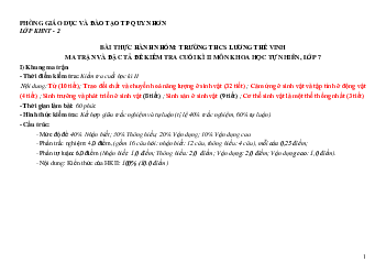 Top 2 Đề thi học kì 2 KHTN 7