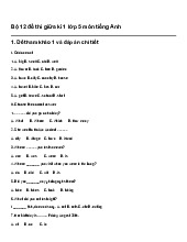 Bộ 12 đề thi giữa kì 1 lớp 5 môn tiếng Anh