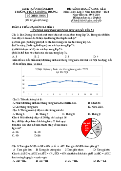 Đề thi giữa học kì 2 Toán 7 năm 2023 – 2024 trường THCS Chương Dương – Hà Nội