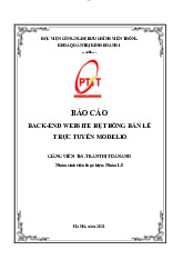 Báo cáo Hệ thống Back-end Website bán lẻ Modelio môn Bán lẻ trực tuyến | Học viện Công Nghệ Bưu Chính Viễn Thông