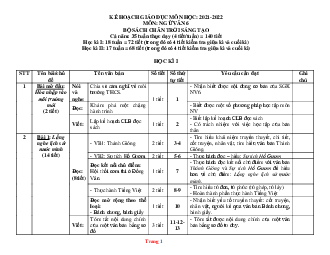 Kế hoạch giáo dục Ngữ Văn 6 sách chân trời sáng tạo