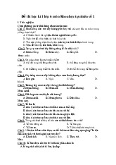 Đề thi học kỳ 1 môn Khoa học tự nhiên lớp 6 năm học 2024 - 2025 | Bộ sách Chân trời sáng tạo