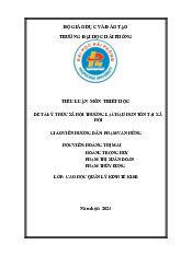 Bài Tiểu Luận: Ý Thức Xã Hội và Tồn Tại Xã Hội | Môn Triết học - Đại học Hải Phòng