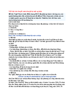 Văn mẫu lớp 6 Cánh diều bài Viết bài văn thuyết minh thuật lại một sự kiện