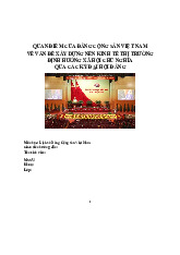 Quan Điểm Về Kinh Tế Thị Trường | Tiểu Luận Cuối Kỳ Môn Lịch Sử Đảng