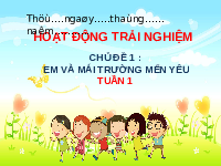Giáo án điện tử Hoạt động trải nghiệm 1 chủ đề 1 Vì sự bình đẳng: Em và mái trường mến yêu