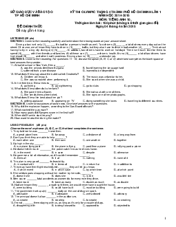 Kỳ thi Olympic tháng 4 thành phố Hồ Chí Minh lần 1 năm học 2014-2015 môn Tiếng Anh 10