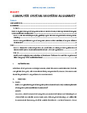 Midterm Assignment | Môn Computer Science - Trường Đại học Quốc tế, Đại học Quốc gia Thành phố Hồ Chí Minh