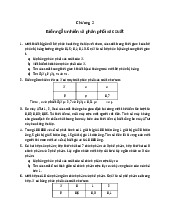 Bài tập chương 2 Biến ngẫu nhiên và phân phối xác suất | Học viện Hành chính Quốc gia
