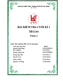 Bài tiểu luận "Kiểm tra cuối học kỳ 1 nhóm 4"