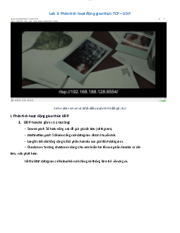 Báo cáo thực hành Lab 3 - Nhập môn mạng máy tính | Trường Đại học CNTT Thành Phố Hồ Chí Minh